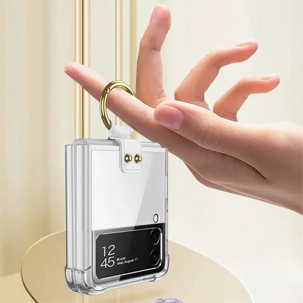 Etui Pancerne Silikonowe z Ringiem - Samsung Galaxy Z Flip 3 - Zielony