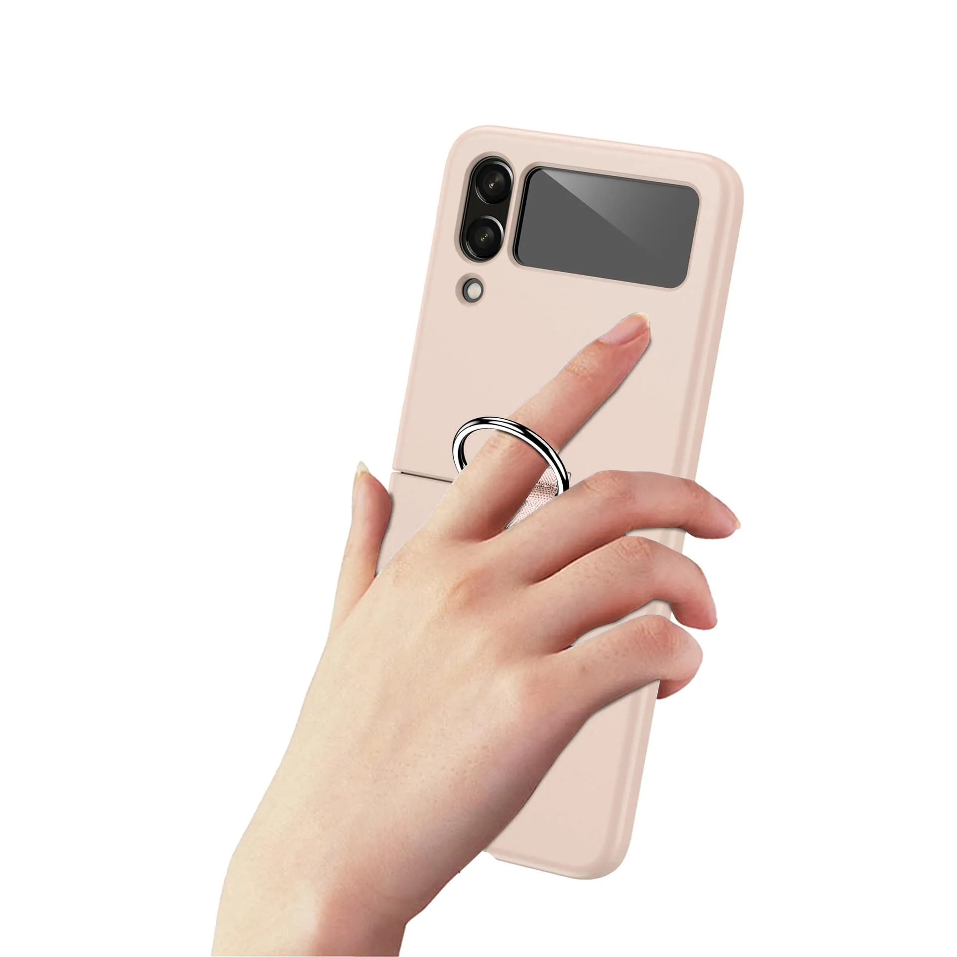 Etui z Ringiem Flip Case do Samsung Galaxy Z Flip 3 - Różowy