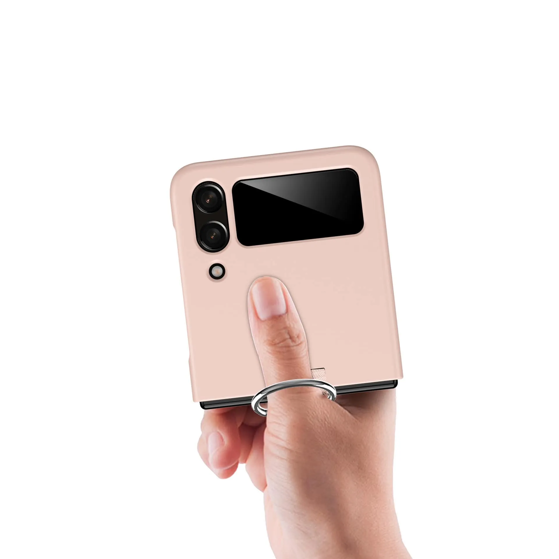Etui z Ringiem Flip Case do Samsung Galaxy Z Flip 3 - Różowy