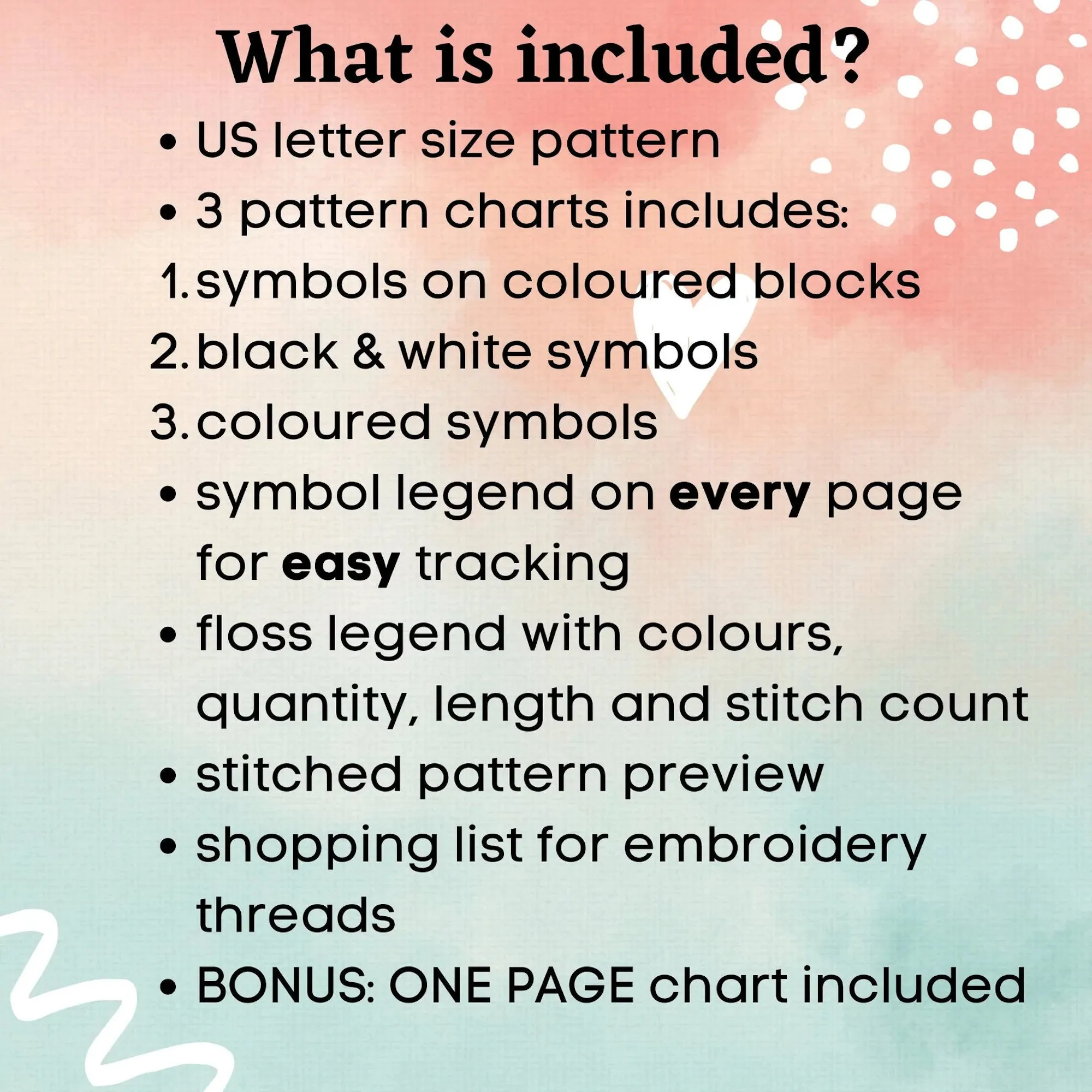 Explaining Cross Stitch Pattern #1111
