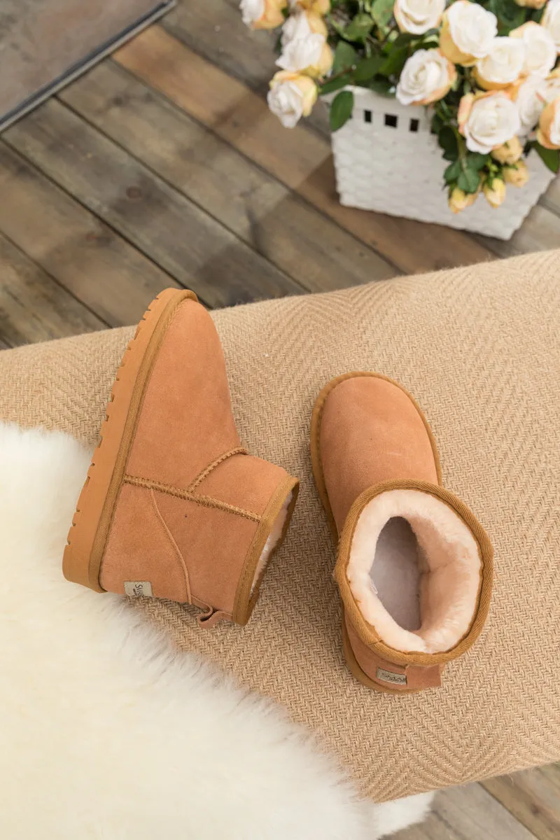 Faux Fur-Lined Ultra Mini Shearling Boots