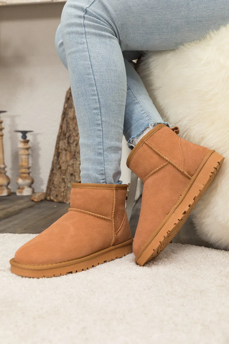 Faux Fur-Lined Ultra Mini Shearling Boots