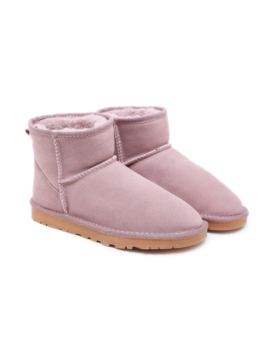 Faux Fur-Lined Ultra Mini Shearling Boots
