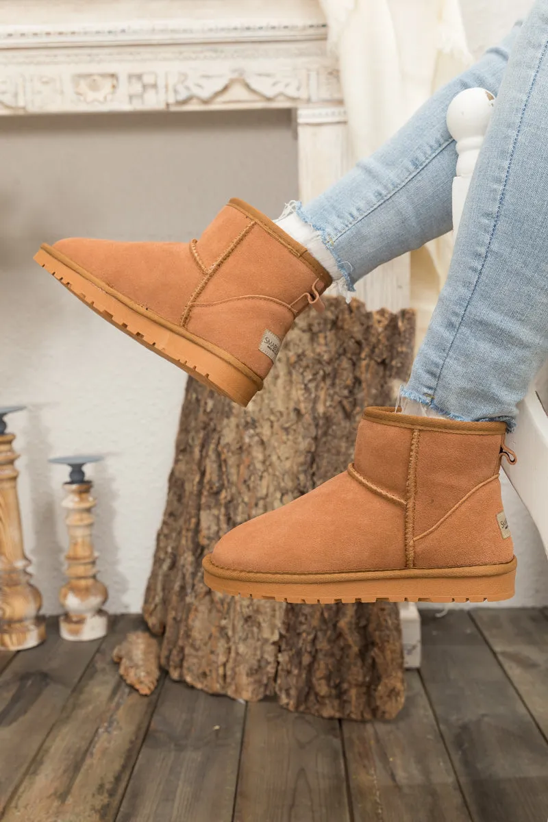 Faux Fur-Lined Ultra Mini Shearling Boots