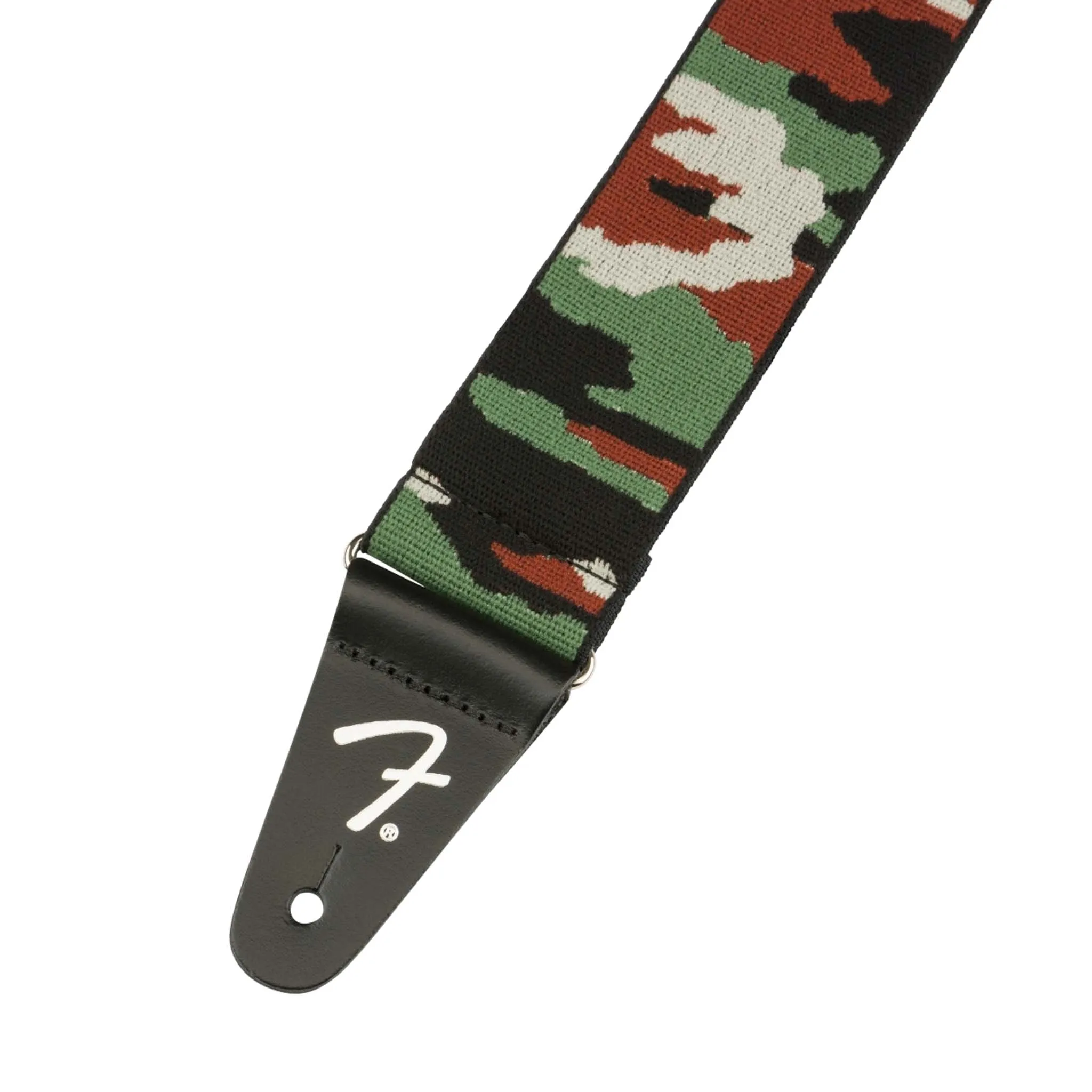 Fender WeighLess 2-Inch Camo Guitar Strap, Woodland Camo
