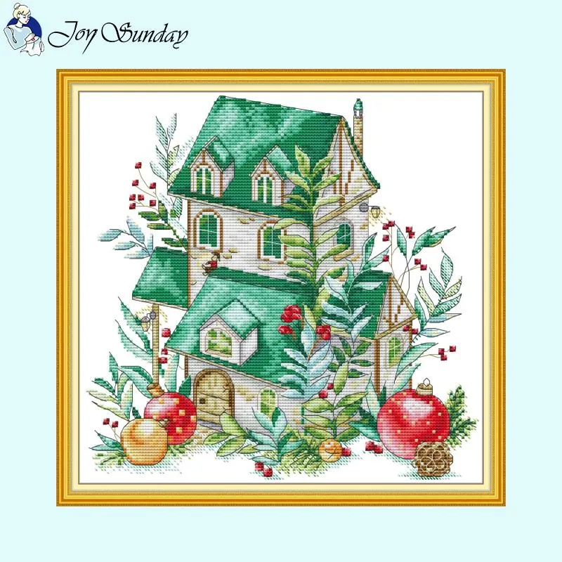 Flower Cottage Landscapes Needlework DIY Cross Stitch
