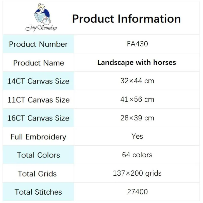 Flowers and Horses in the Window Cross Stitch Kits