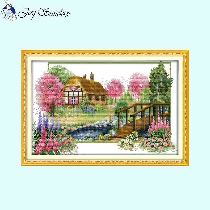 Four Seasons Scenery Cross Stitch Kits Printing