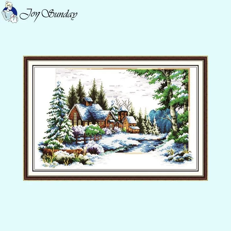 Four Seasons Scenery Cross Stitch Kits Printing
