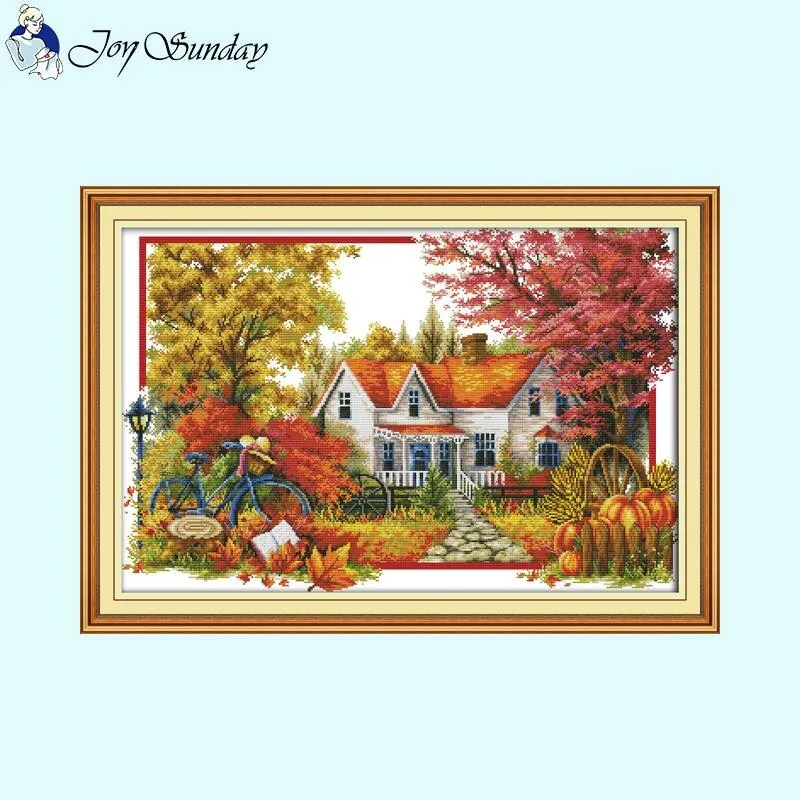 Four Seasons Scenery Cross Stitch Kits Printing