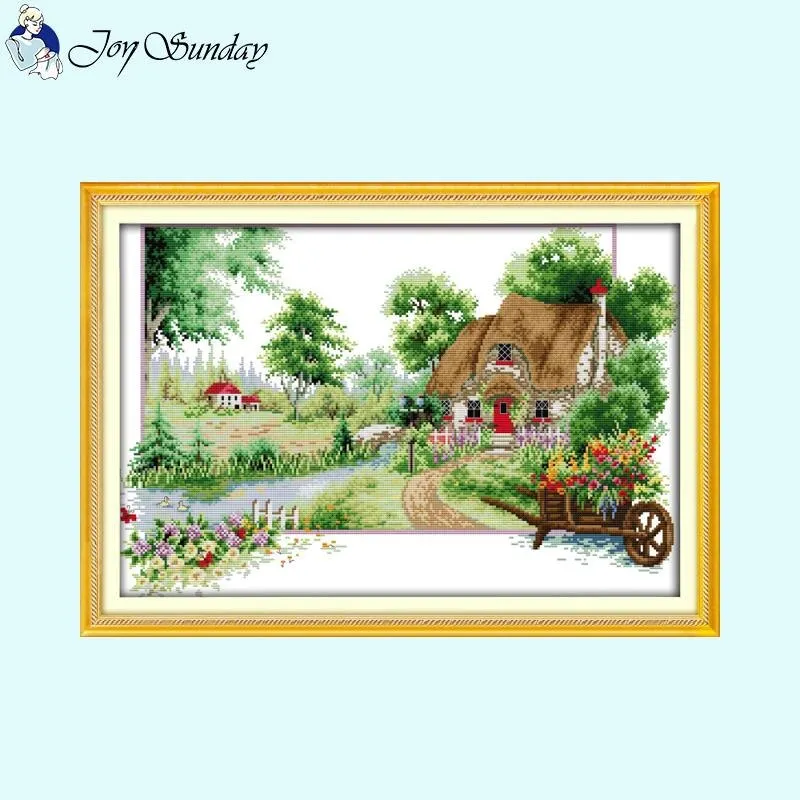 Four Seasons Scenery Cross Stitch Kits Printing