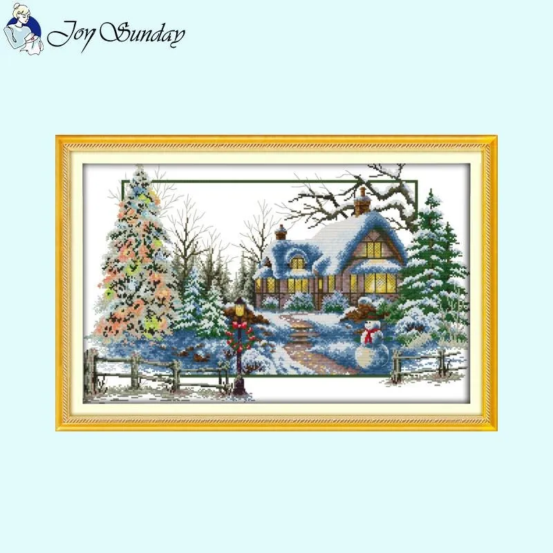Four Seasons Scenery Cross Stitch Kits Printing