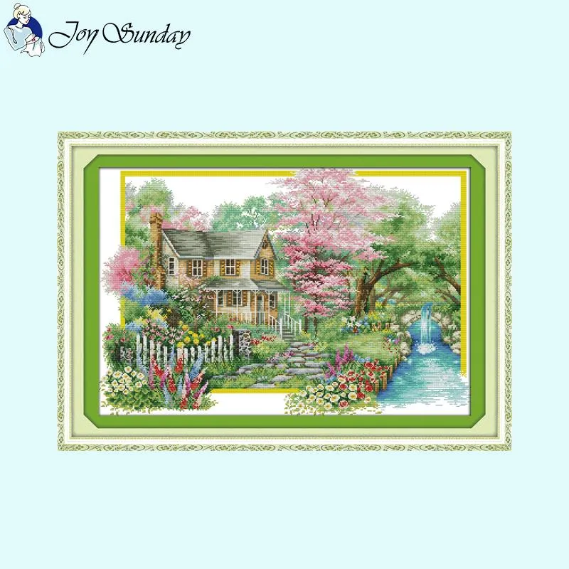 Four Seasons Scenery Cross Stitch Kits Printing
