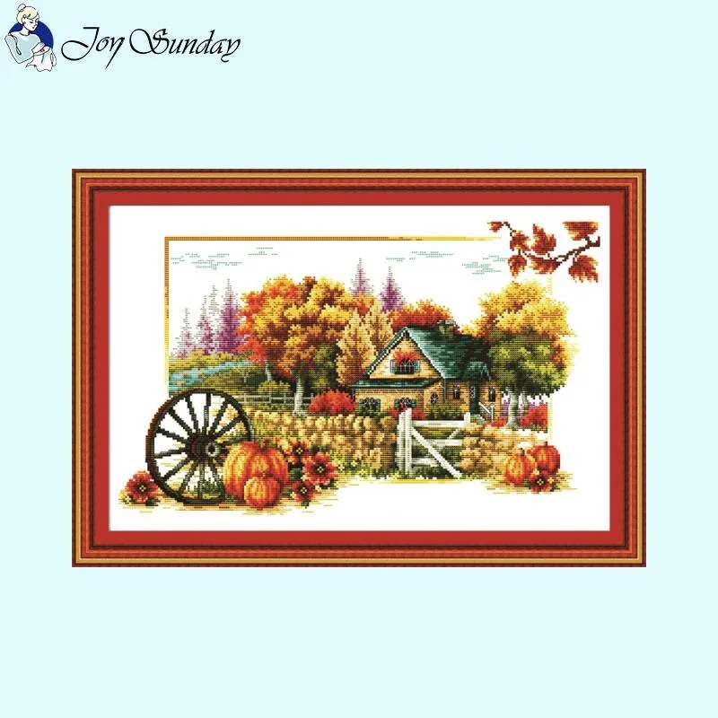 Four Seasons Scenery Cross Stitch Kits Printing