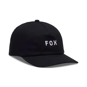 Fox Wordmark Adjustable Hat - Black/White