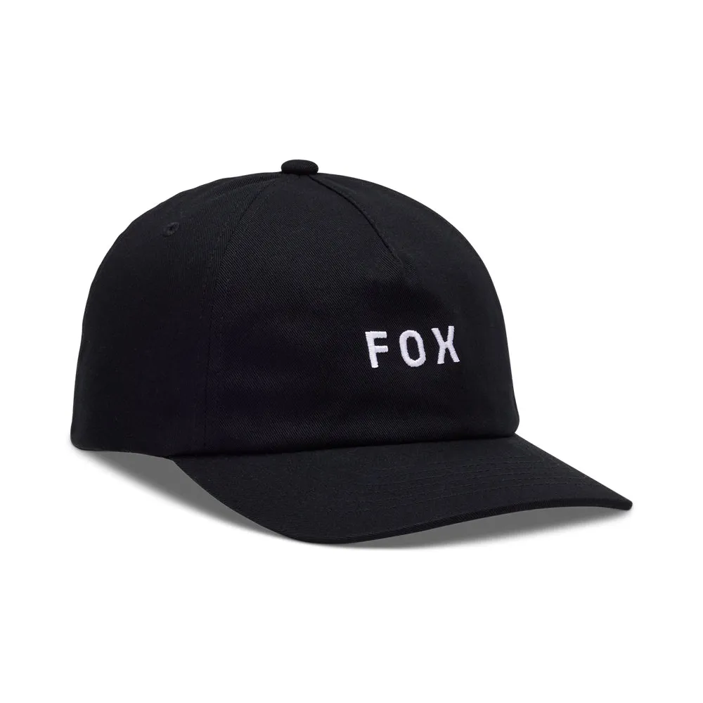 Fox Wordmark Adjustable Hat - Black/White