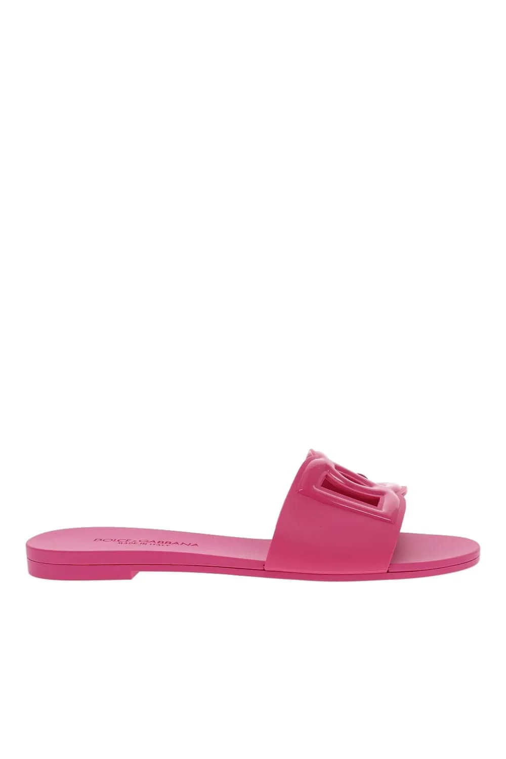 Fuchsia Logo Rubber Beachwear Sliders