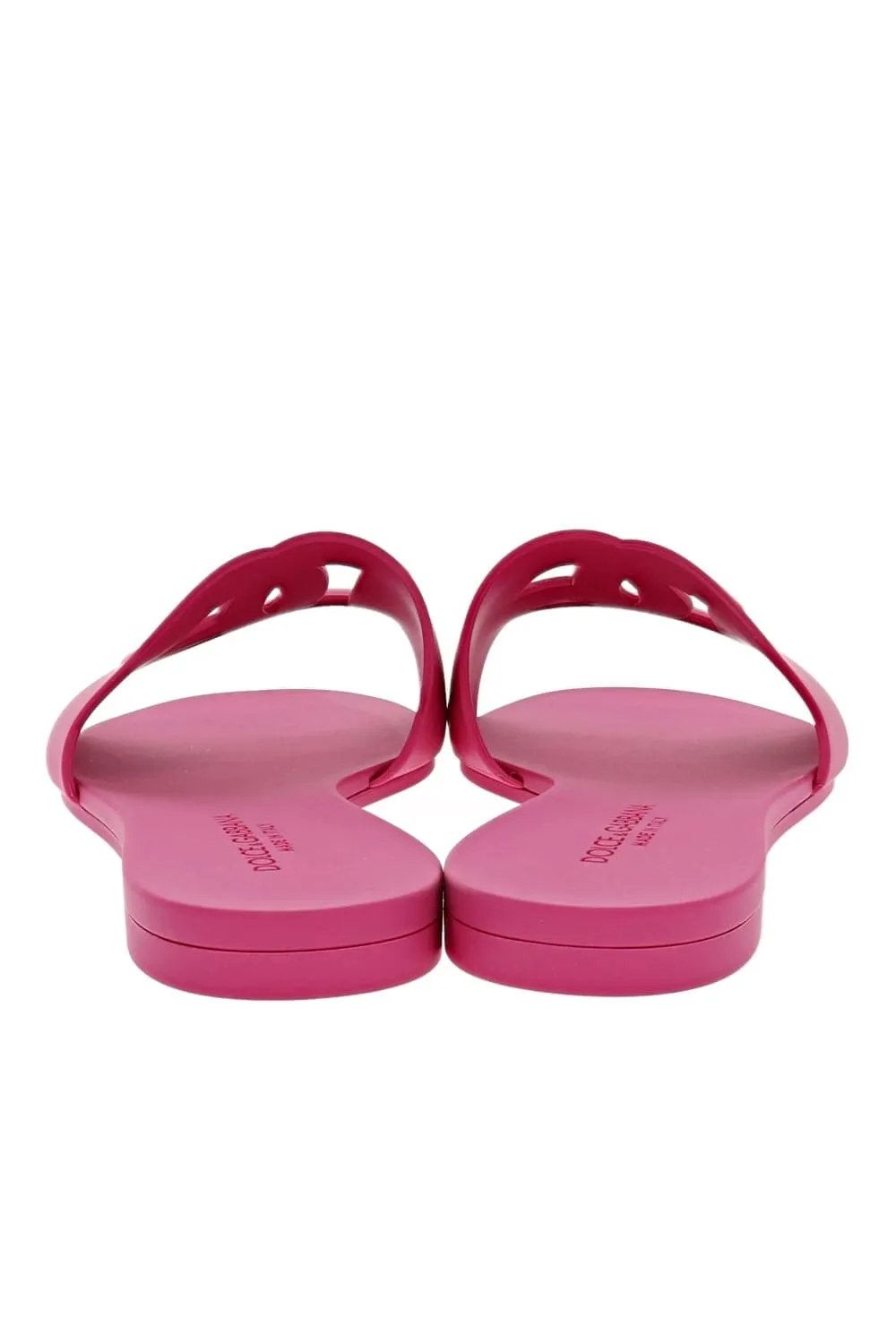 Fuchsia Logo Rubber Beachwear Sliders