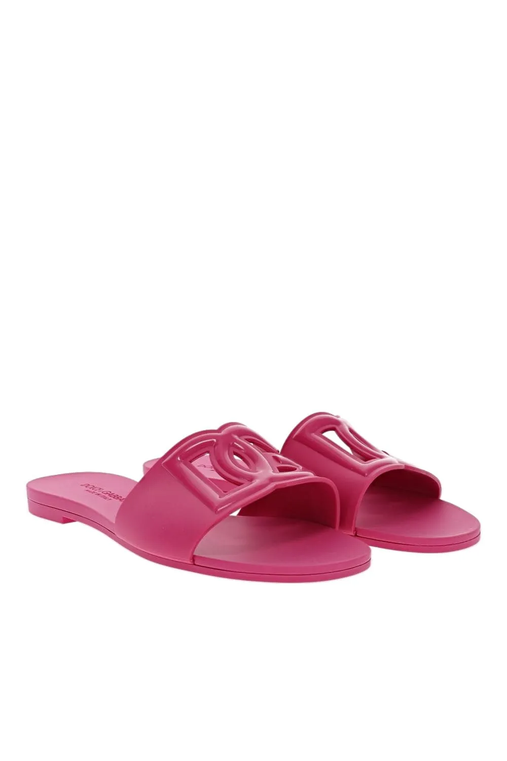 Fuchsia Logo Rubber Beachwear Sliders