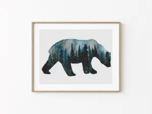 Galaxy Bear Cross Stitch Pattern #466