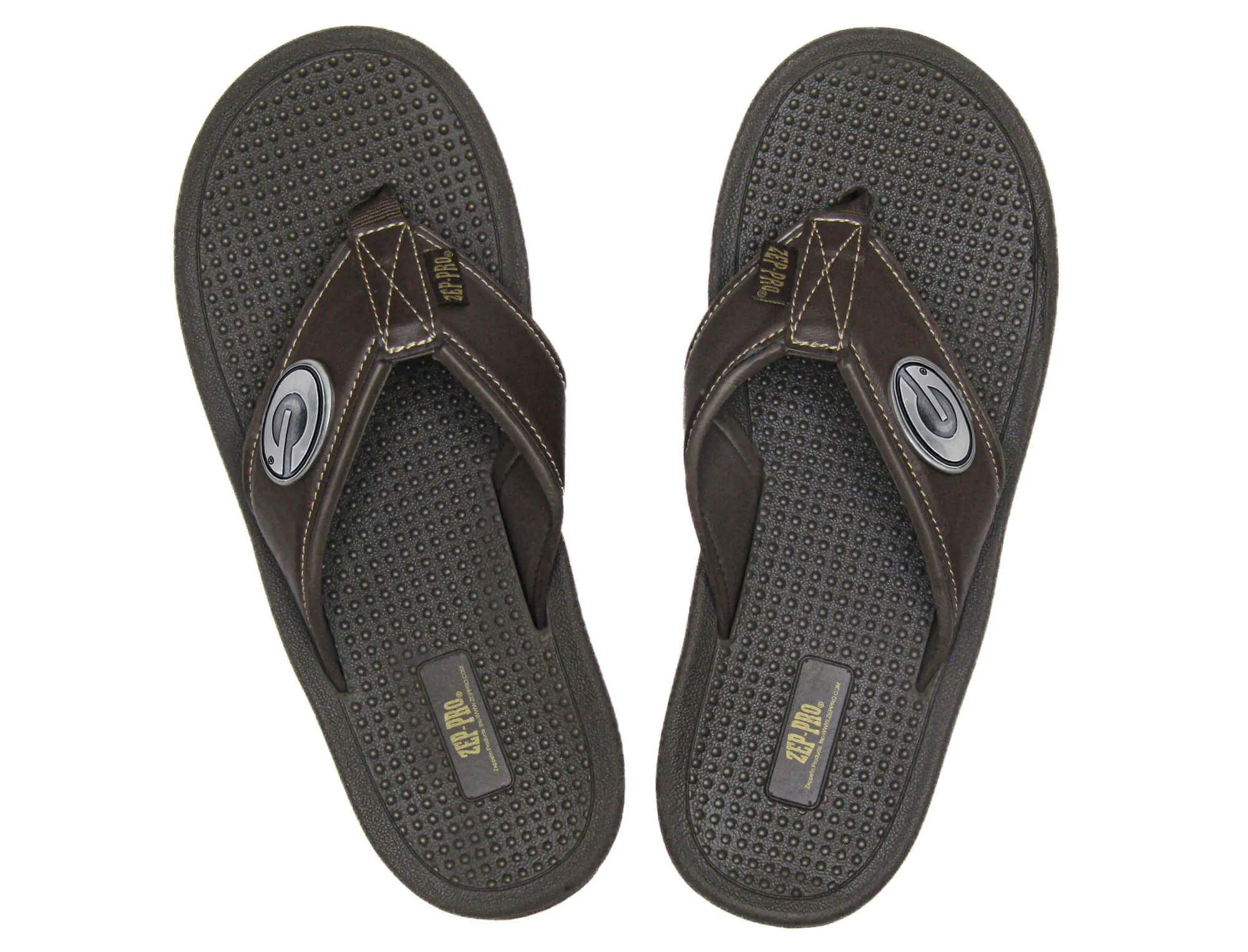 Georgia Bulldogs Men's Collegiate Brown Flip Flop Sandal.