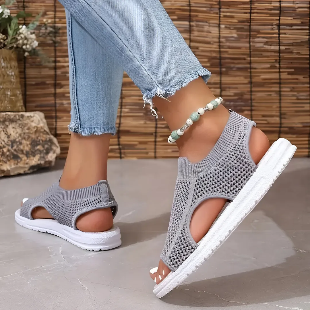 GERDA - SANDALES EN MAILLE EXTENSIBLE TRICOTÉ COLORÉES