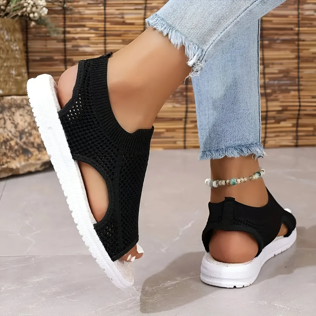 GERDA - SANDALES EN MAILLE EXTENSIBLE TRICOTÉ COLORÉES