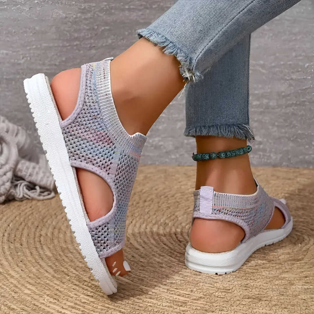 GERDA - SANDALES EN MAILLE EXTENSIBLE TRICOTÉ COLORÉES
