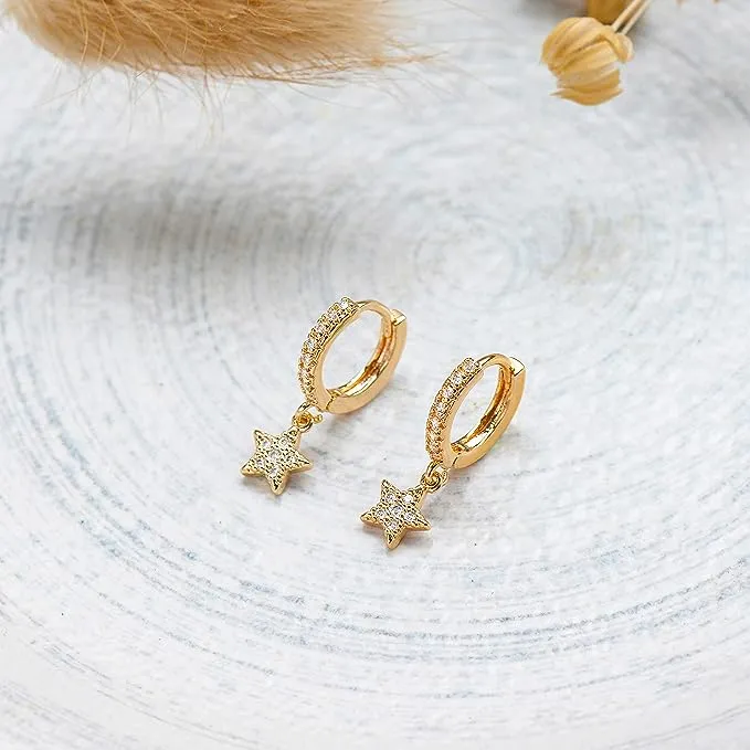 Gold Cuff Earrings Huggie Earrings for Women