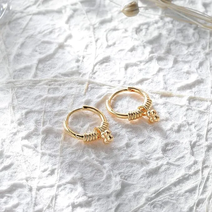 Gold Cuff Earrings Huggie Earrings for Women