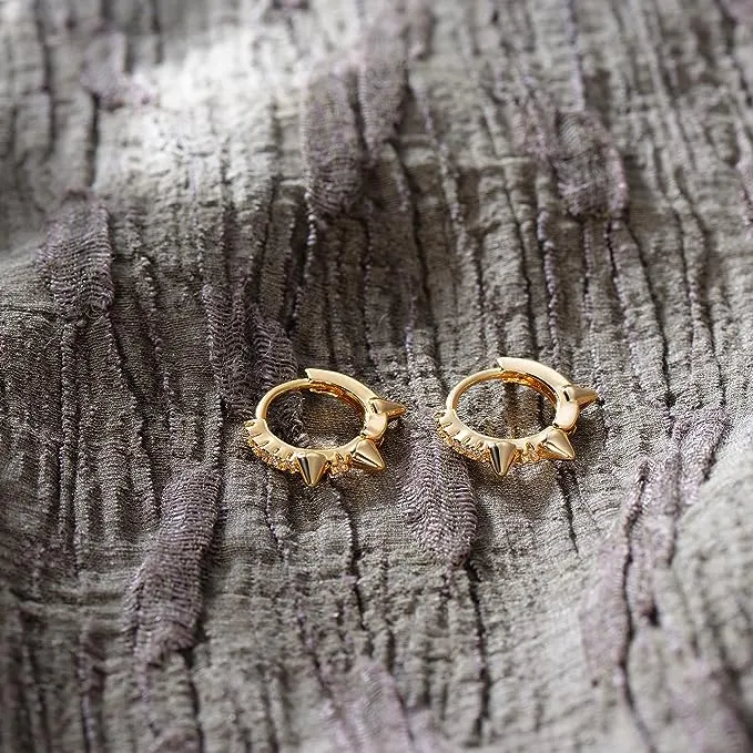 Gold Cuff Earrings Huggie Earrings for Women