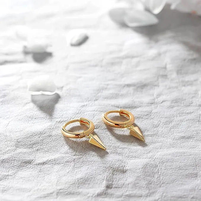 Gold Cuff Earrings Huggie Earrings for Women