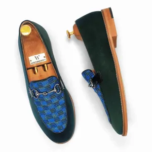 Green Spidy Hugo Buckle Wedding Ethnic Shoes Party Loafers for Men