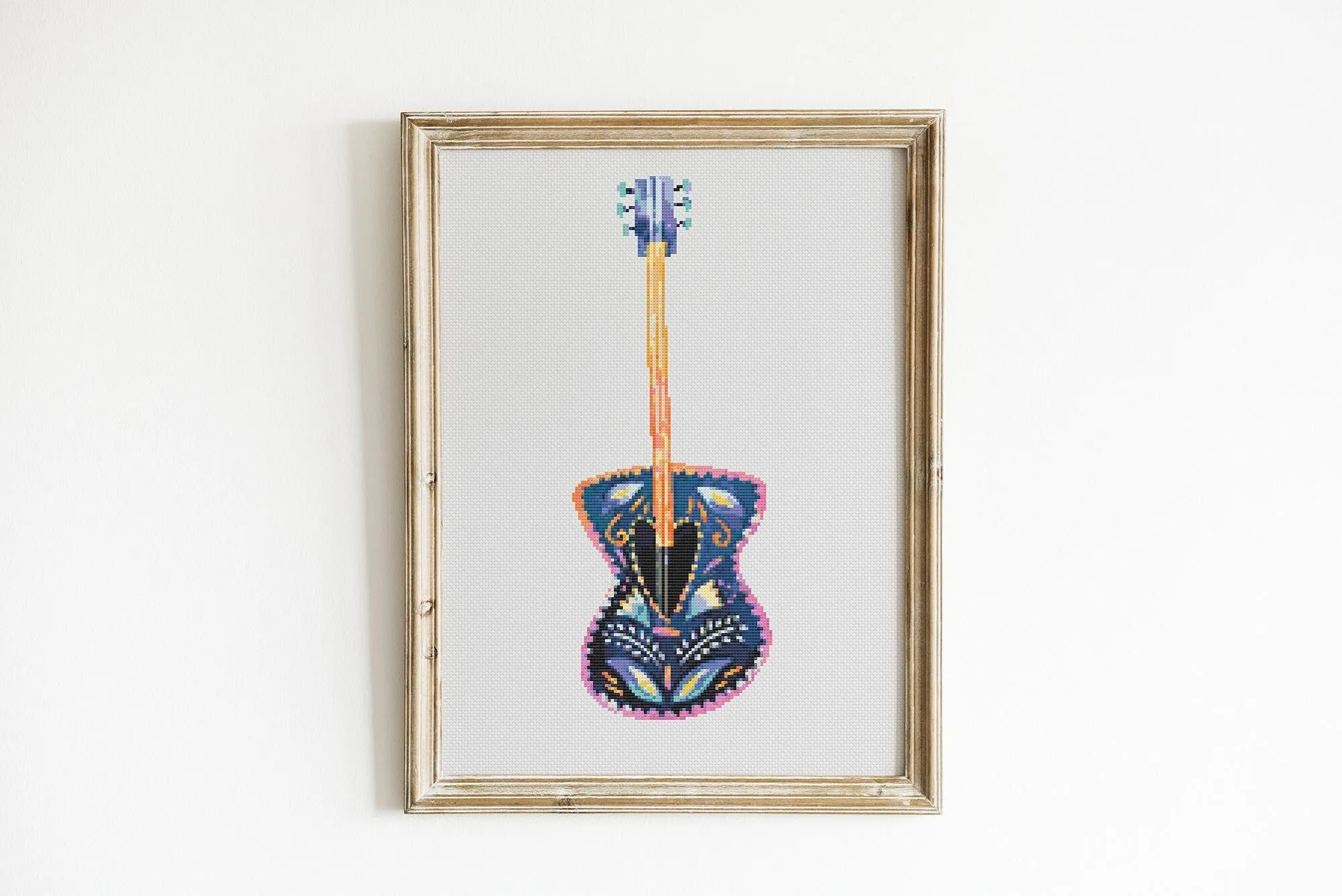 Guitar Cross Stitch Pattern #451