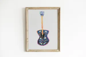 Guitar Cross Stitch Pattern #451