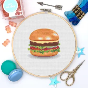 Hamburger Cross Stitch Pattern #257