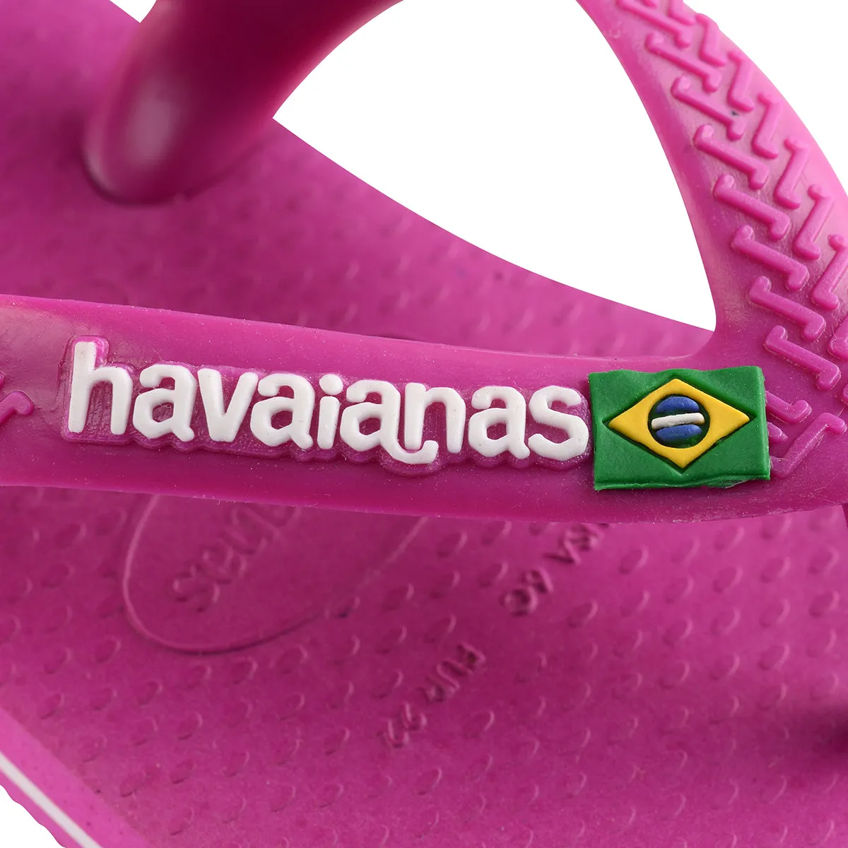 Havaianas Brasil Logo II In Fuchsia For Toddler