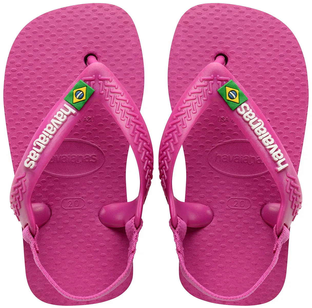 Havaianas Brasil Logo II In Fuchsia For Toddler