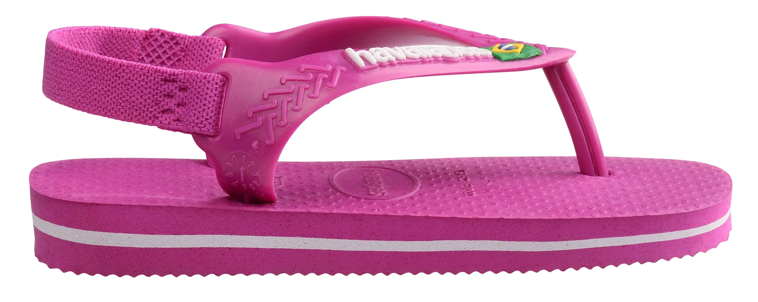 Havaianas Brasil Logo II In Fuchsia For Toddler