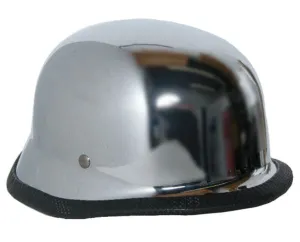 HC102 NOVELTY GERMAN CHROME HELMET - SHINY NON- DOT