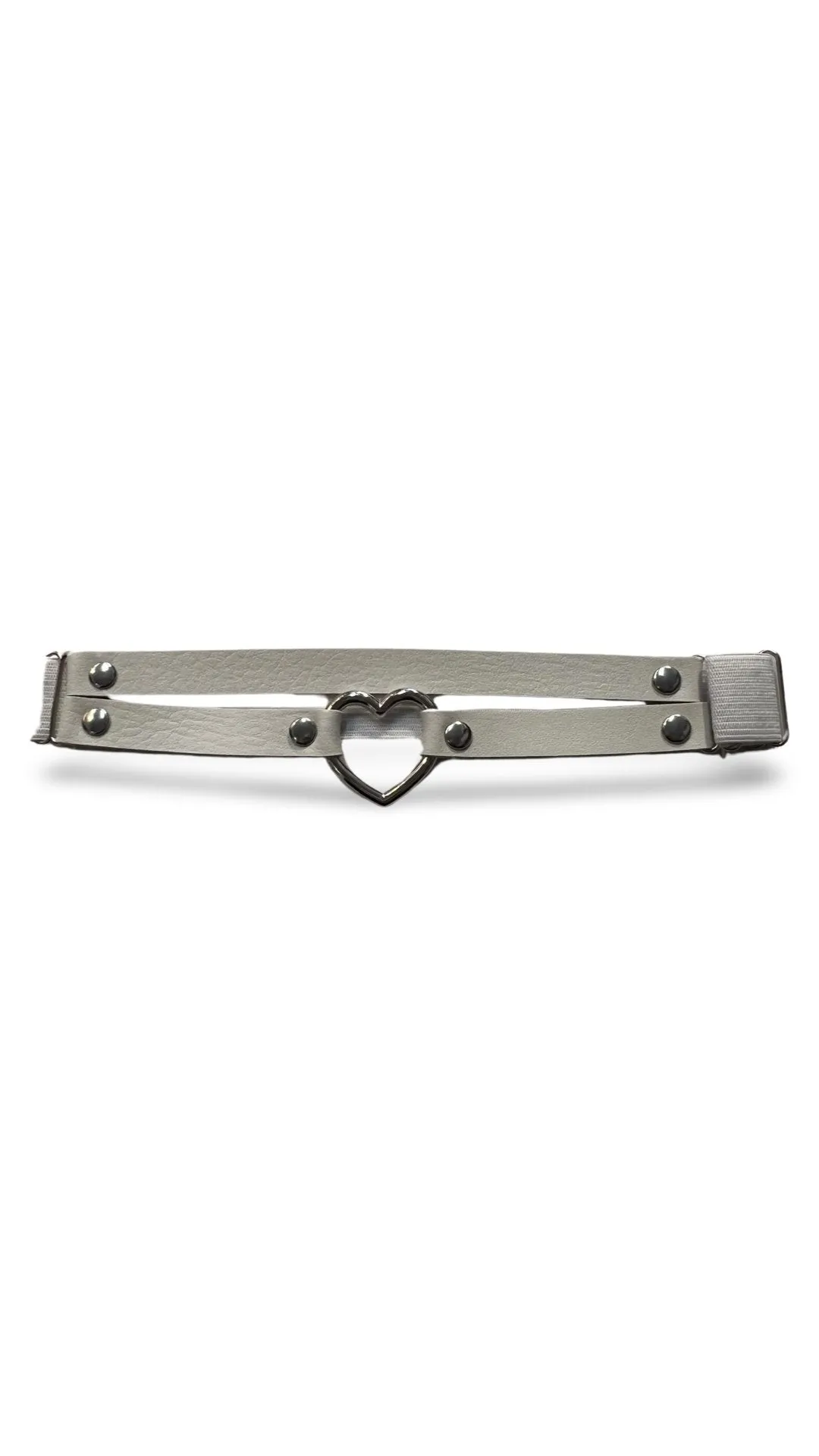 Heart Leg Garter White