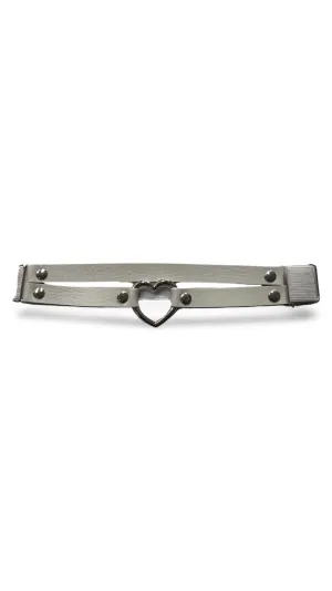 Heart Leg Garter White
