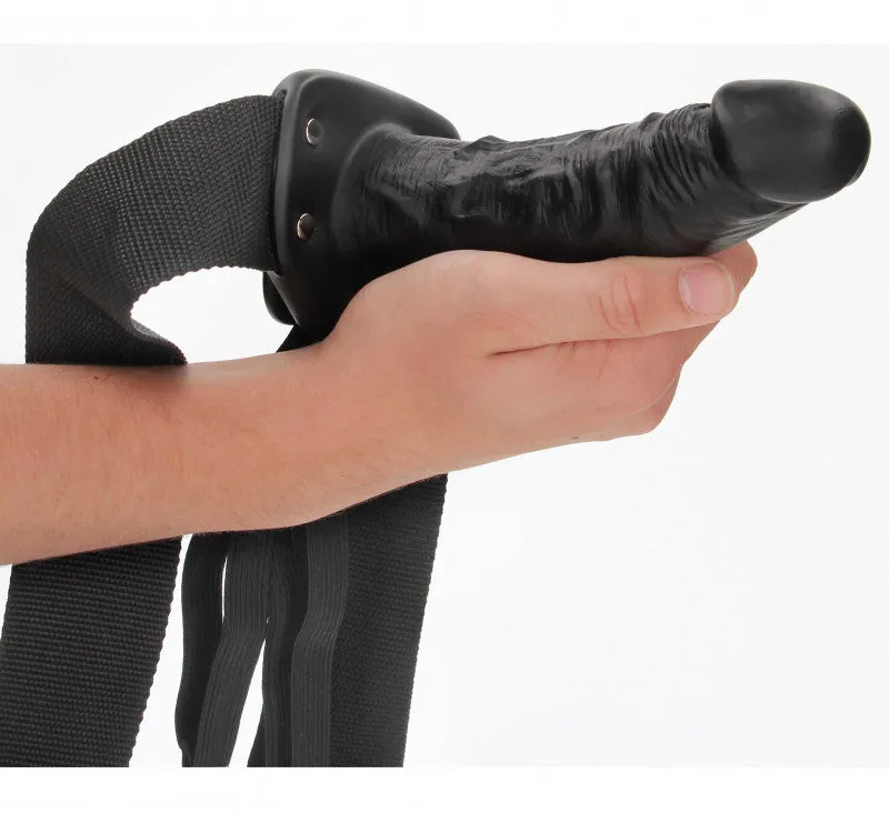 Hollow Strap-on Without Balls 6 Inch - Black