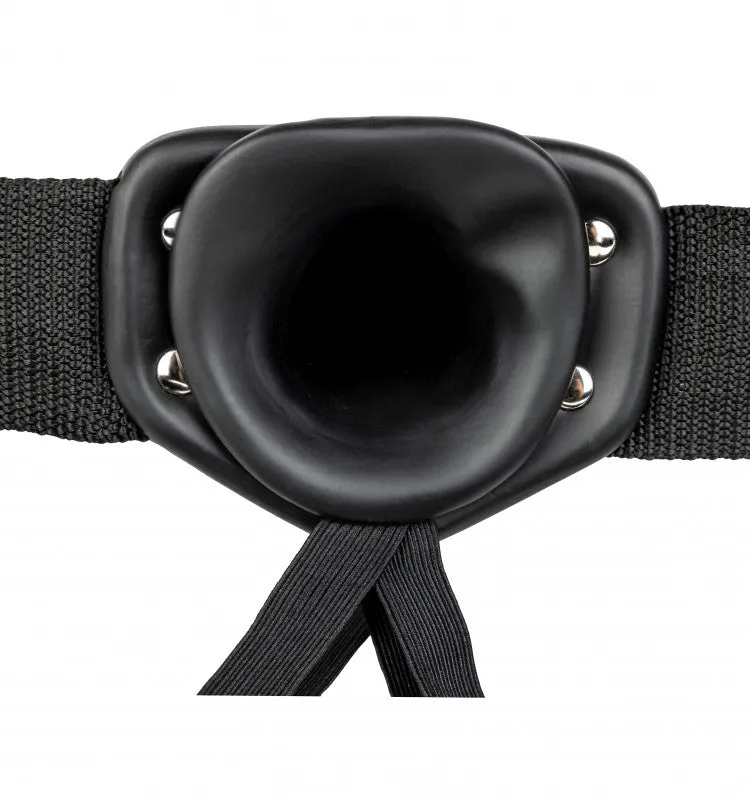 Hollow Strap-on Without Balls 6 Inch - Black