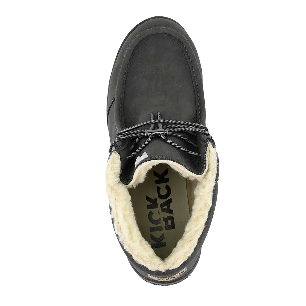 Hoogah Woolie Dark Grey Leather