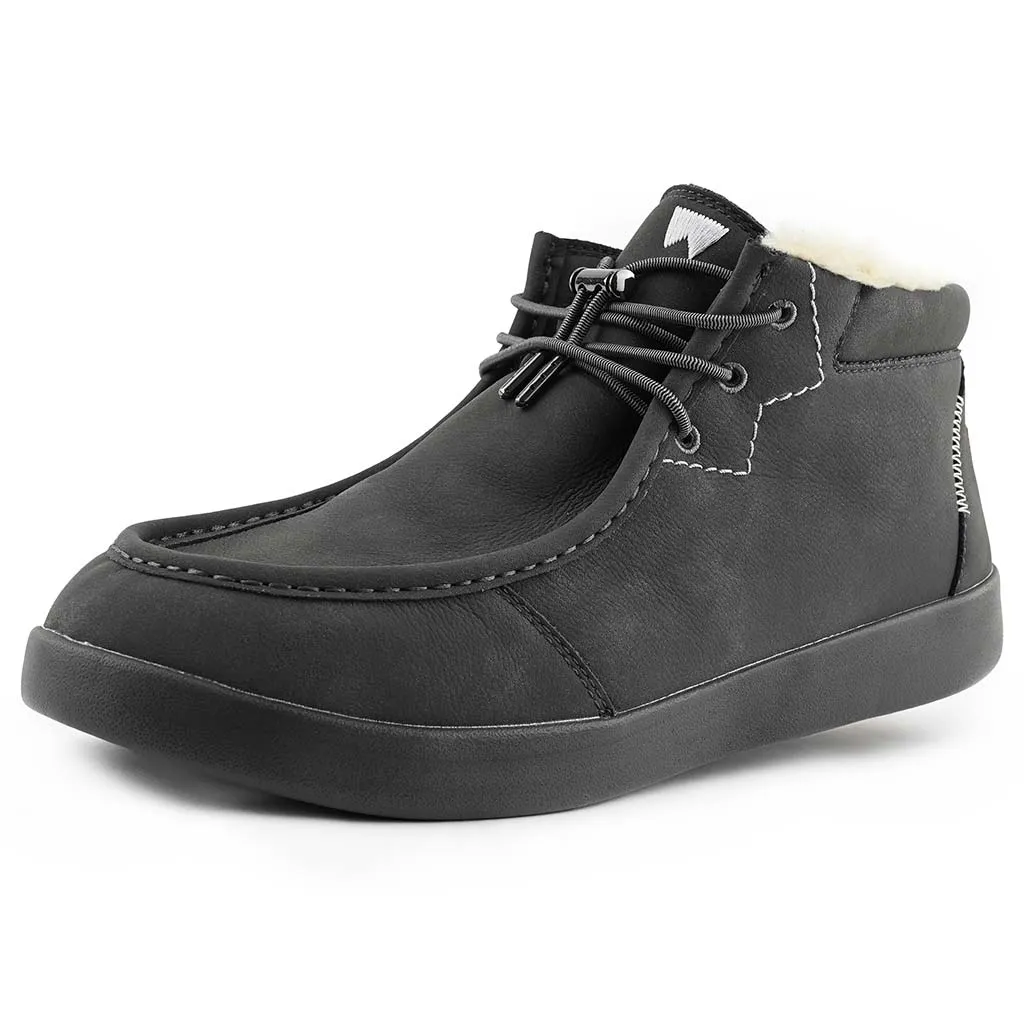 Hoogah Woolie Dark Grey Leather
