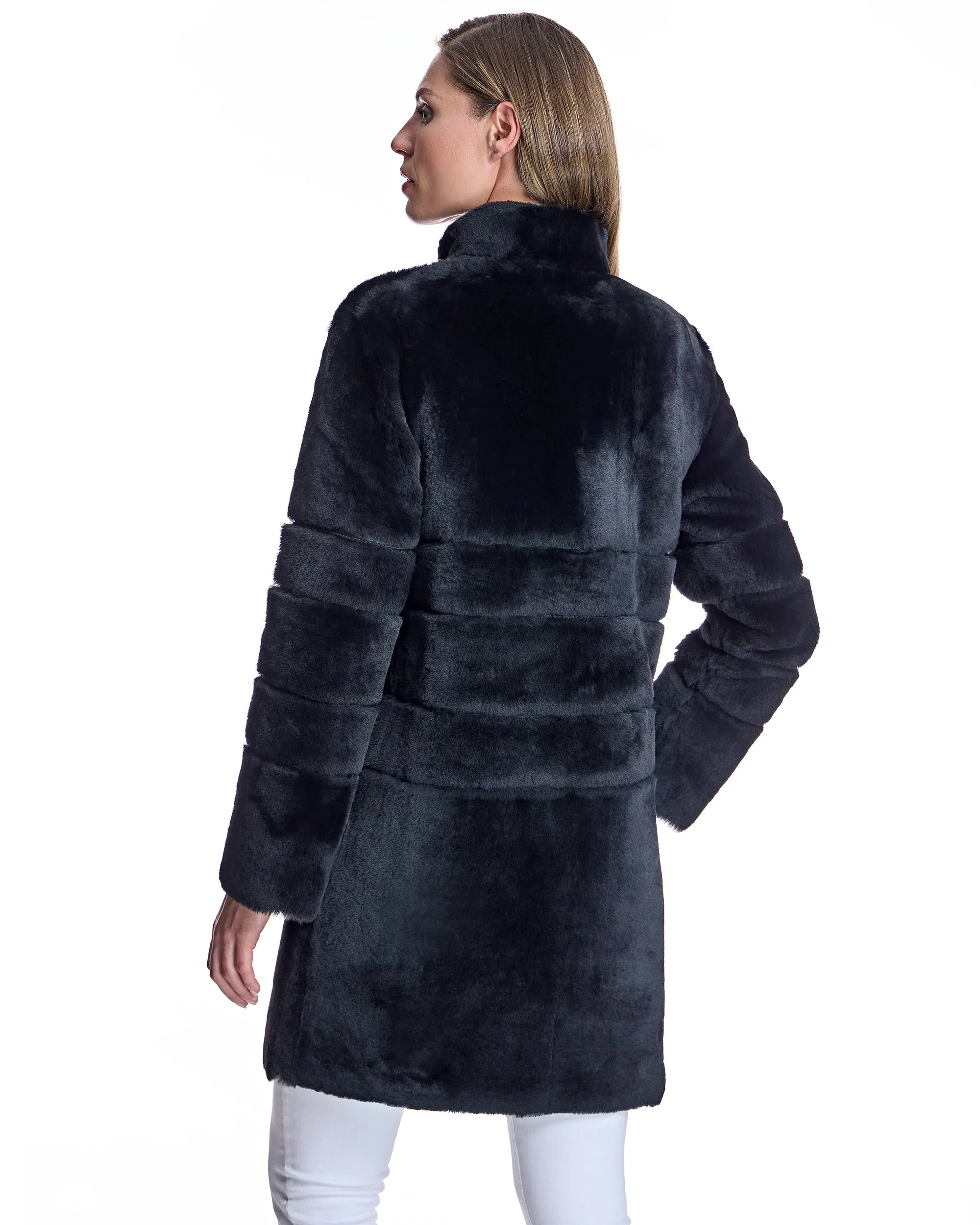 Horizontal Shearling Jacket