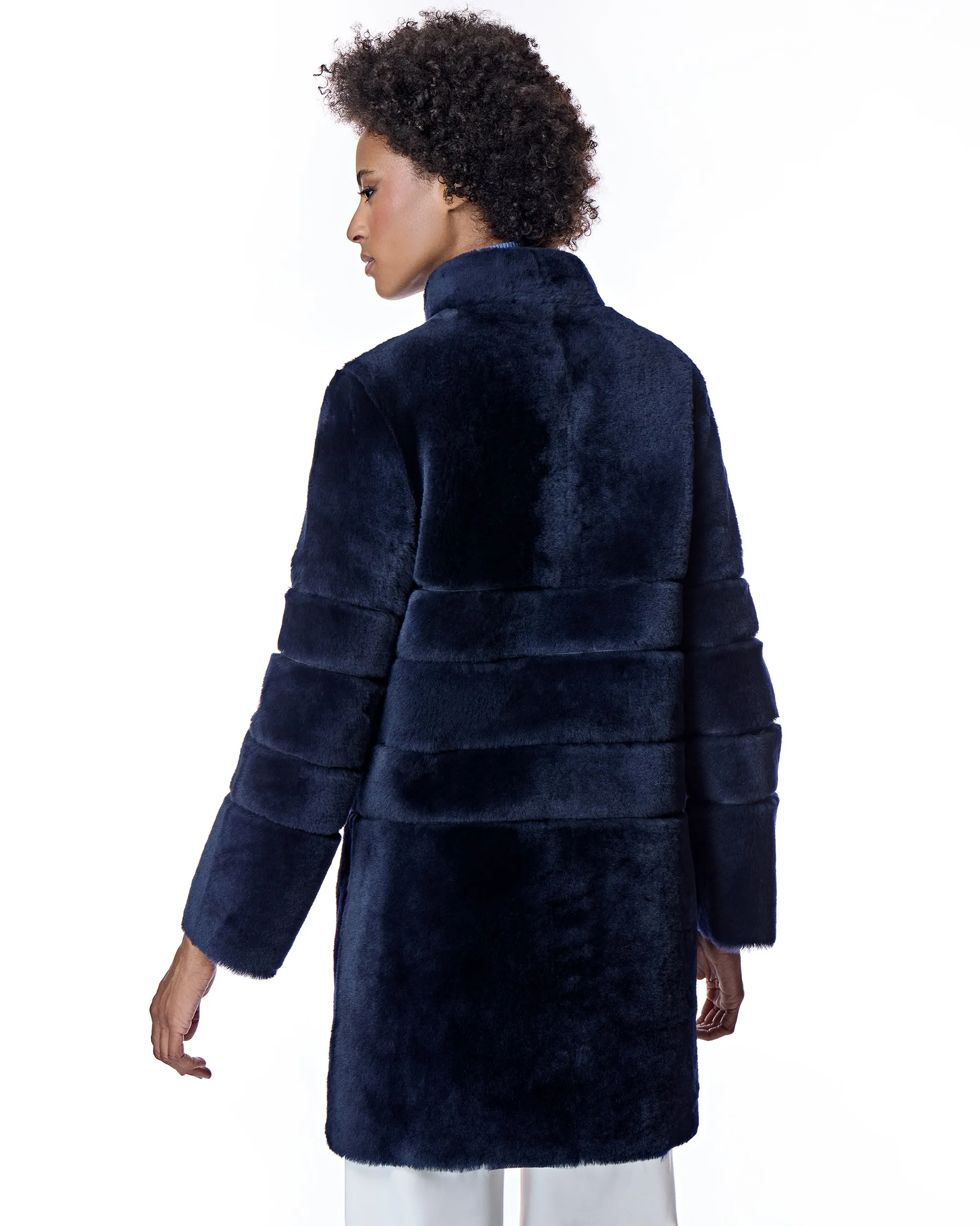 Horizontal Shearling Jacket