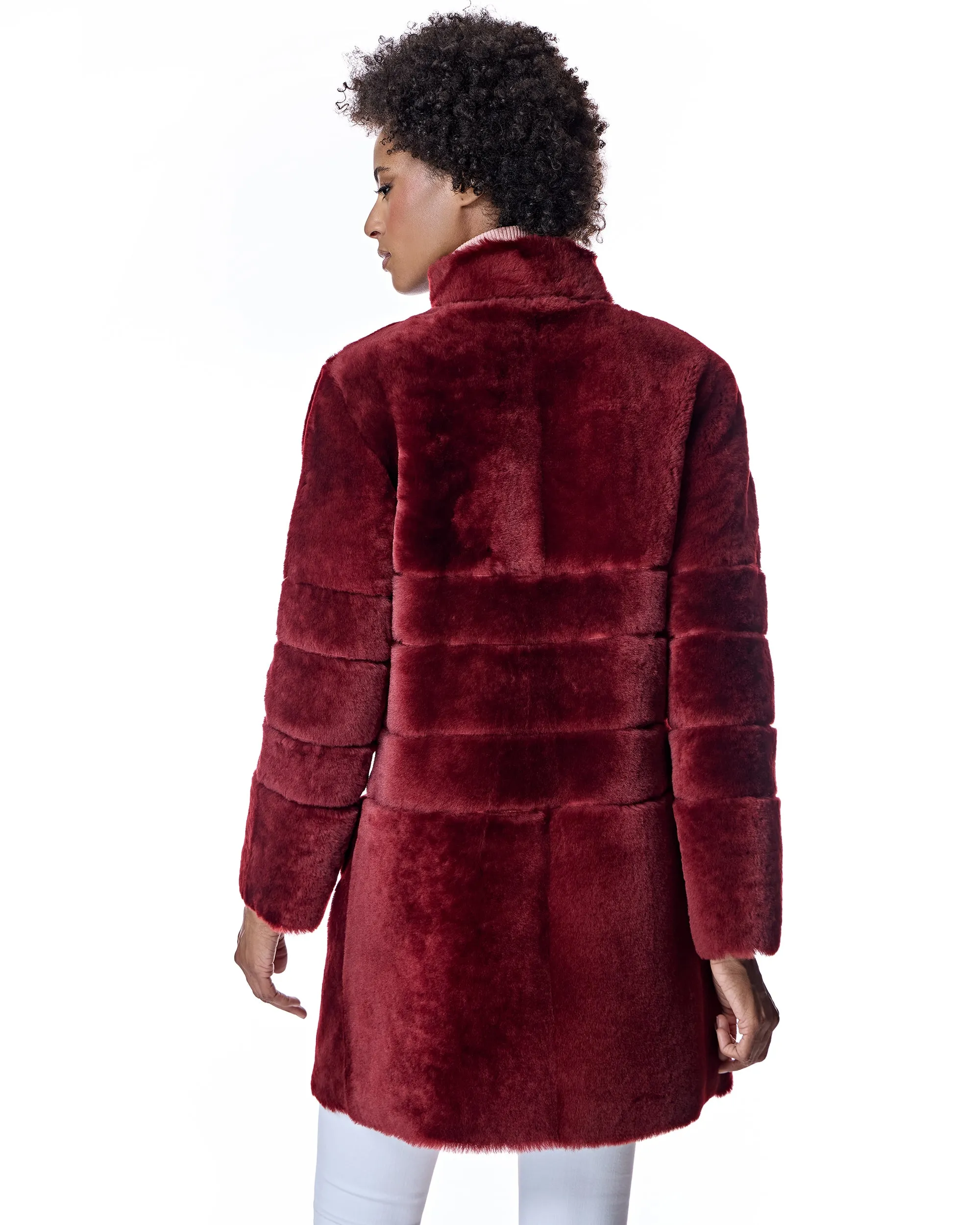 Horizontal Shearling Jacket