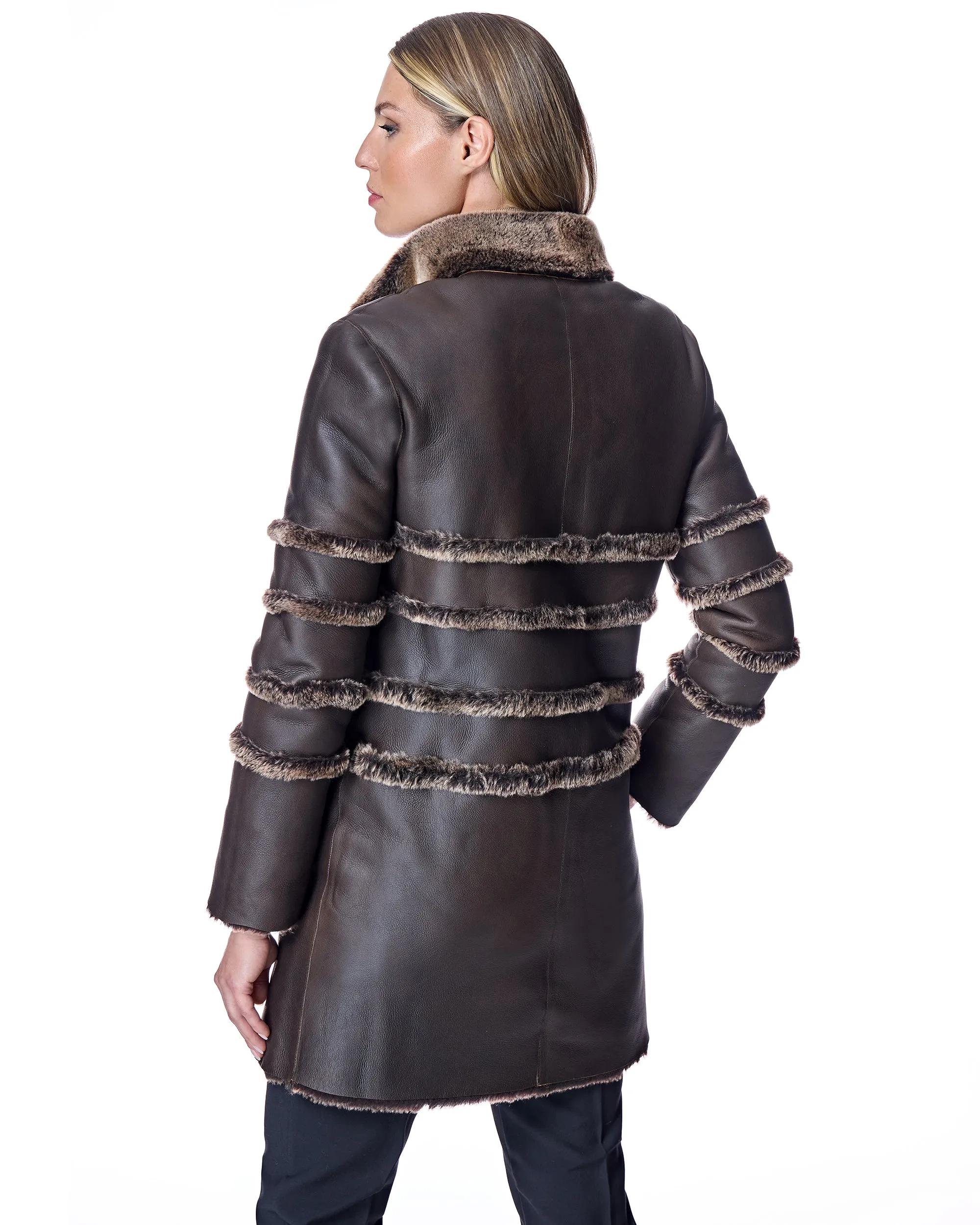 Horizontal Shearling Jacket